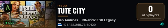 TUTE CITY live status badge