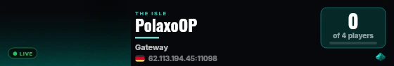 PolaxoOP live status badge