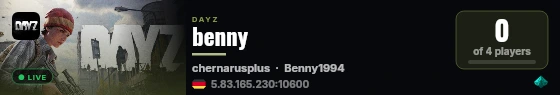 benny live status badge