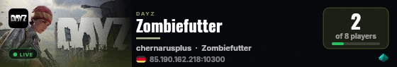Zombiefutter live status badge