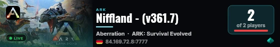 Niffland - (v361.7) live status badge