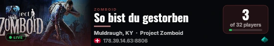 So bist du gestorben live status badge