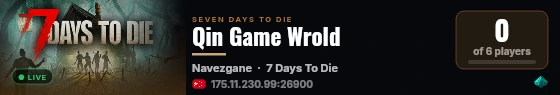Qin Game Wrold live status badge