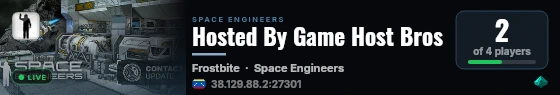 Hosted By Game Host Bros live status badge
