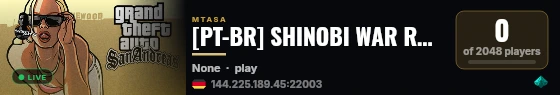 [PT-BR] SHINOBI WAR ROLEPLAY | discord.gg/QcPX54rHmr | Naruto RP live status badge