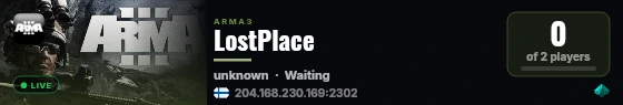 LostPlace live status badge