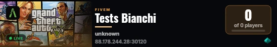 Tests Bianchi live status badge