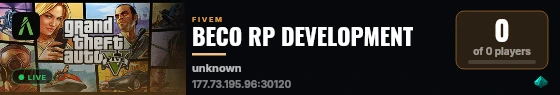 BECO RP DEVELOPMENT live status badge
