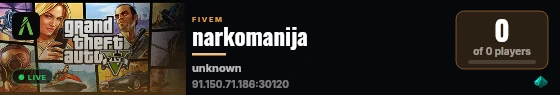 narkomanija live status badge
