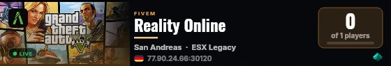 Reality Online live status badge