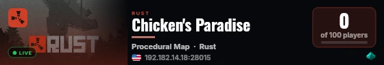 Chicken's Paradise live status badge