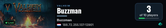Buzzman live status badge