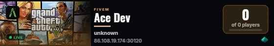Ace Dev live status badge