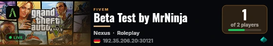 Beta Test by MrNinja live status badge