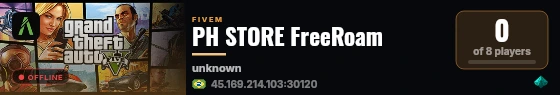 PH STORE FreeRoam live status badge