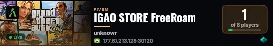IGAO STORE FreeRoam live status badge