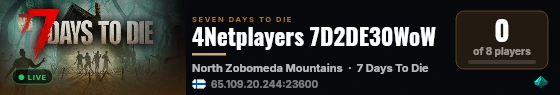 4Netplayers 7D2DE30WoW live status badge