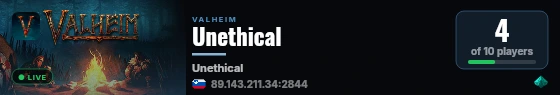 Unethical live status badge