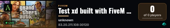 Test xd built with FiveM Basic Server! live status badge
