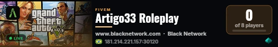 Artigo33 Roleplay live status badge