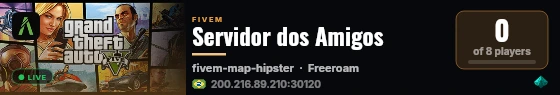 Servidor dos Amigos live status badge