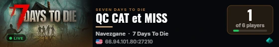 QC CAT et MISS live status badge
