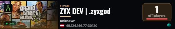 ZYX DEV | .zyxgod live status badge