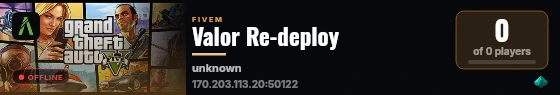 Valor Re-deploy live status badge