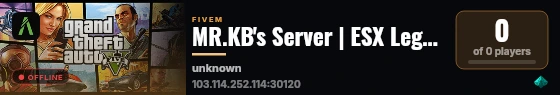 MR.KB's Server | ESX Legacy Server live status badge