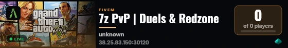 7z PvP | Duels & Redzone live status badge