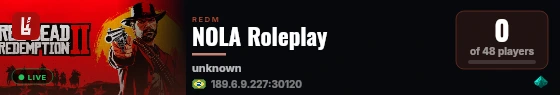 NOLA Roleplay live status badge