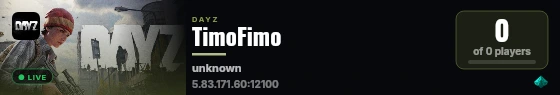 TimoFimo live status badge
