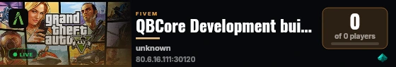 QBCore Development built with QBCore Framework by JericoFx & Kakarot & Hamy! live status badge