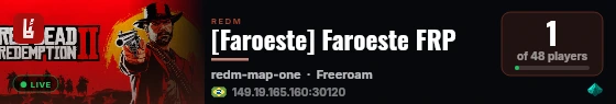[Faroeste] Faroeste FRP live status badge