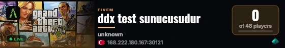 ddx test sunucusudur live status badge