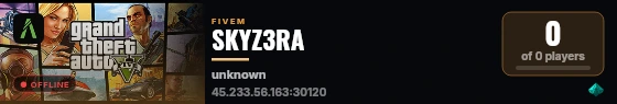 SKYZ3RA live status badge