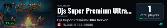 Djs Super Premium Ultra Server live status badge