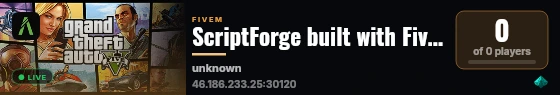 ScriptForge built with FiveM Basic Server! live status badge