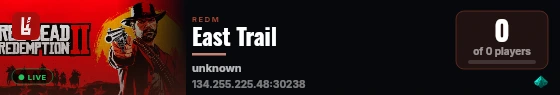 East Trail live status badge