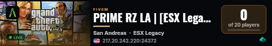 PRIME RZ LA | [ESX Legacy] live status badge