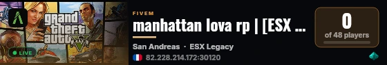 [FiveM Basic Server] manhattan lova rp live status badge