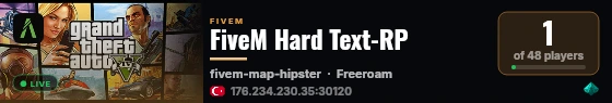 FiveM Hard Text-RP live status badge