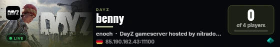benny live status badge