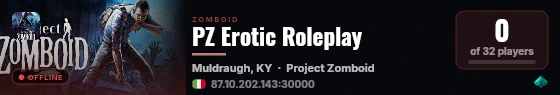 PZ Erotic Roleplay live status badge