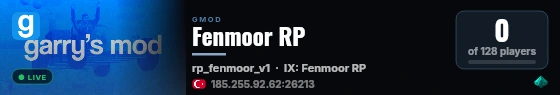 Fenmoor RP live status badge