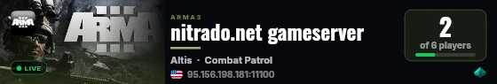 nitrado.net gameserver live status badge