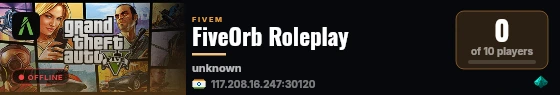 FiveOrb Roleplay live status badge