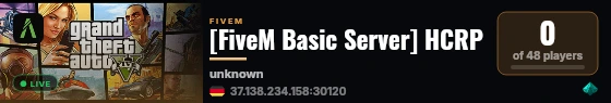 [FiveM Basic Server] HCRP live status badge
