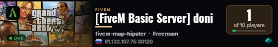 [FiveM Basic Server] doni live status badge