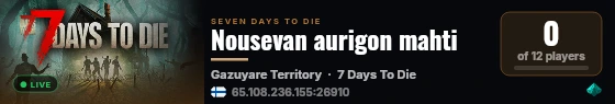 Nousevan aurigon mahti live status badge